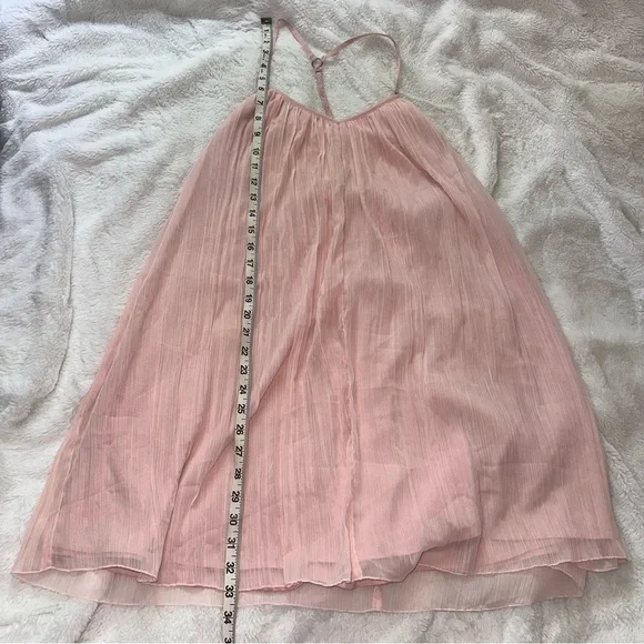 Abercrombie & Fitch Pink Pleated Swing Mini Dress Racerback Cocktail Party Mediu - Picture 6 of 10